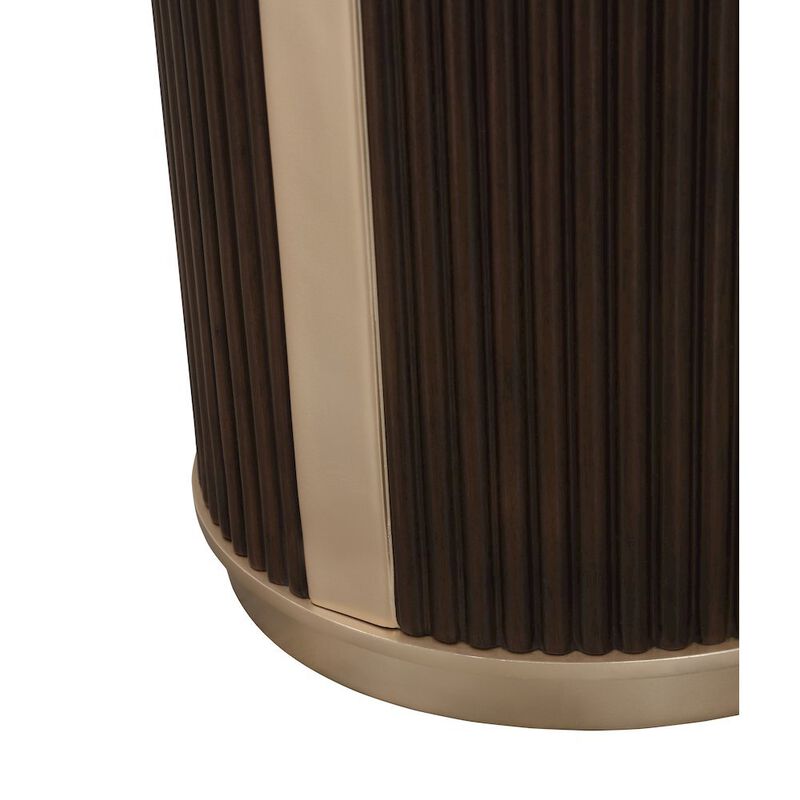 Michael Amini West Kensington Chairside Table - Medium Espresso image number 5