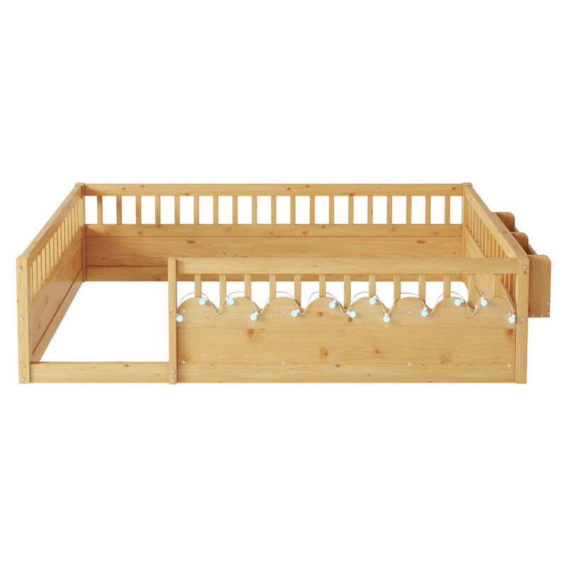 Vimnus Wooden Montessori Kids Toddler Floor Bed image number 0