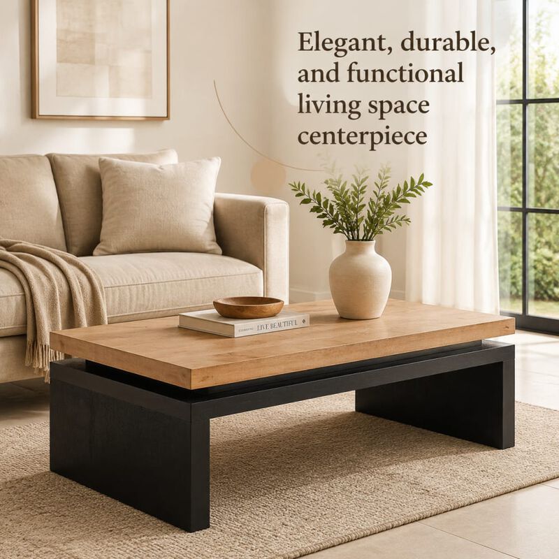 GOODSILO Modern Floating Top Coffee Table image number 4