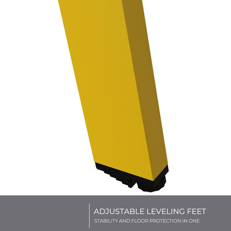 Mondawe Outdoor Side Table,Galvanized Iron Coated Finish,Adjustable Foot Pads,Rust And UV Resistant