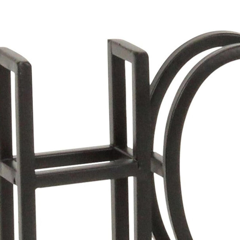 HomeRoots 11" Black Metal Home Tabletop Sign image number 3