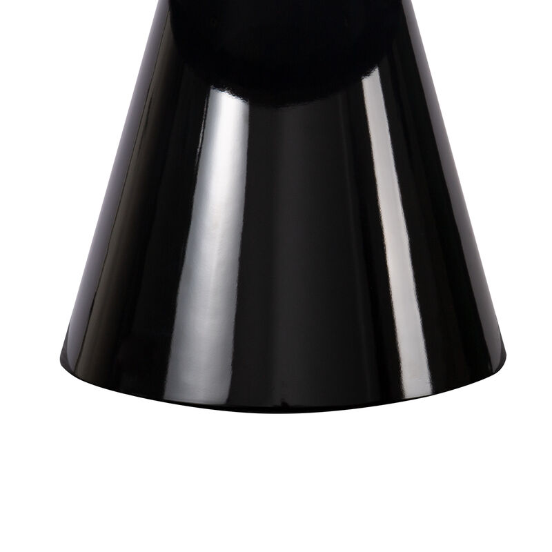 HomeRoots 35" Black Wood Round Pedestal Coffee Table image number 2