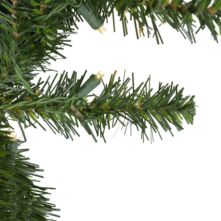 Pre-Lit Buffalo Fir Commercial Artificial Christmas Wreath  6' - Warm White Lights