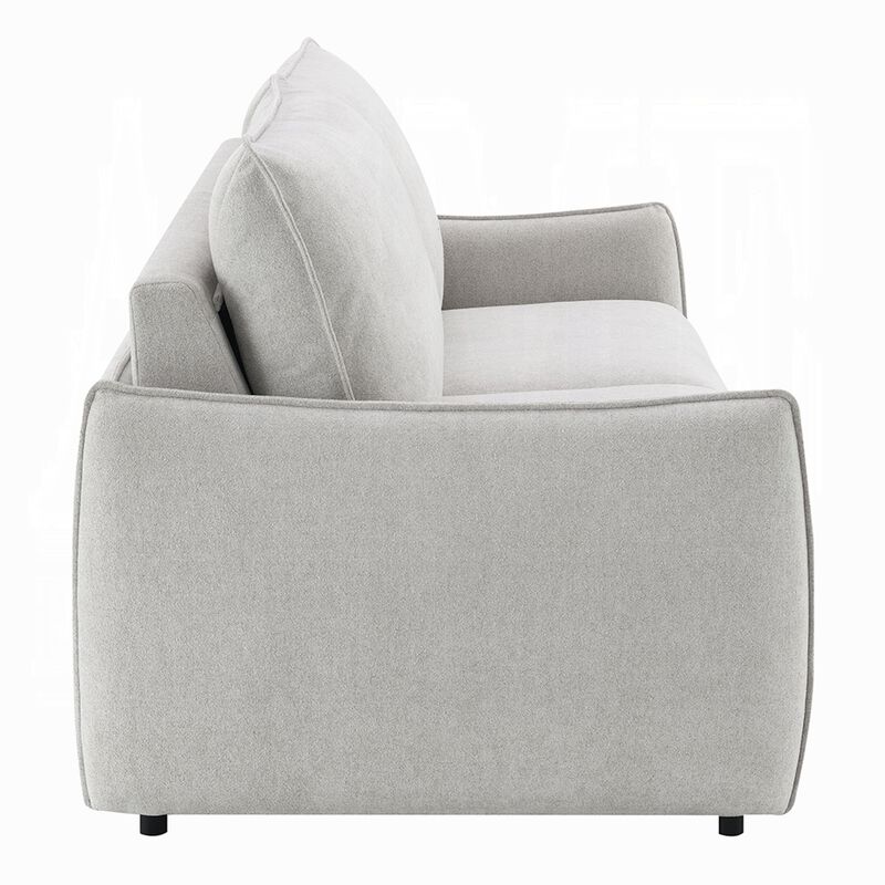 Jona Folding Back Sofa with Sleeper, Memory Foam Mattress, Beige Chenille image number 3