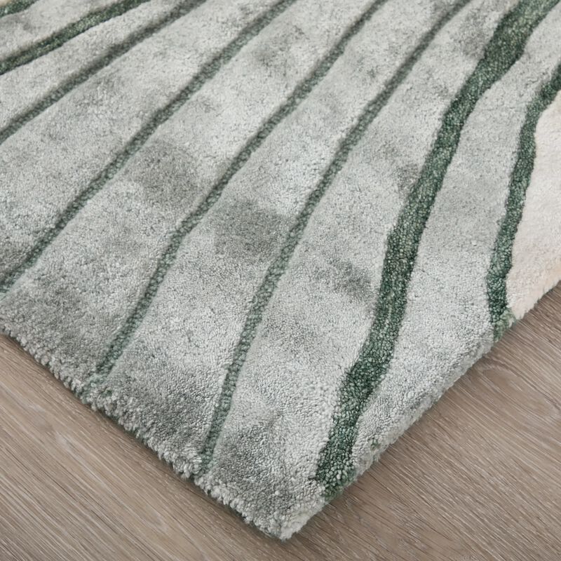 Maridian 8A74F Green/Beige 5' x 8' Rug image number 2