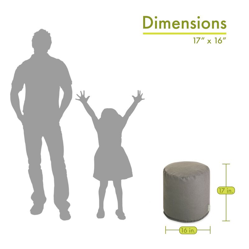 Majestic Home Goods Pouf Wales Gray