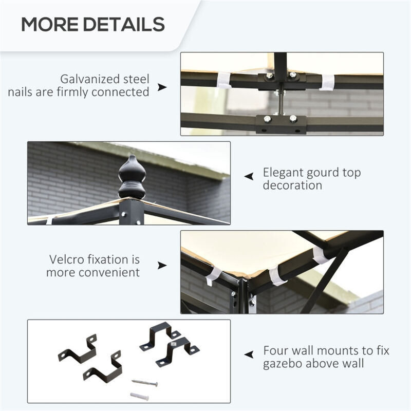 Outdoor Pergola Gazebo with Canopy Roof for Patio, Garden, or Backyard