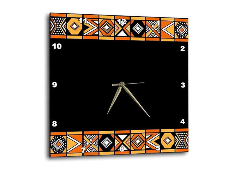 Traditional African Pattern Africa Wall Clock 15 Inch Home Decor image number 0