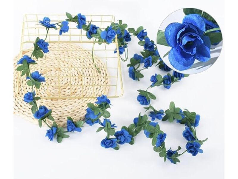 4 Piece Artificial Hanging Rose Flowers Garden Porch Decor image number 2