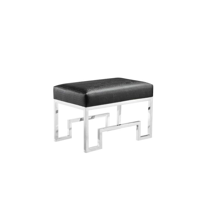Pangea Home Z-Laurence Stool Black Gator