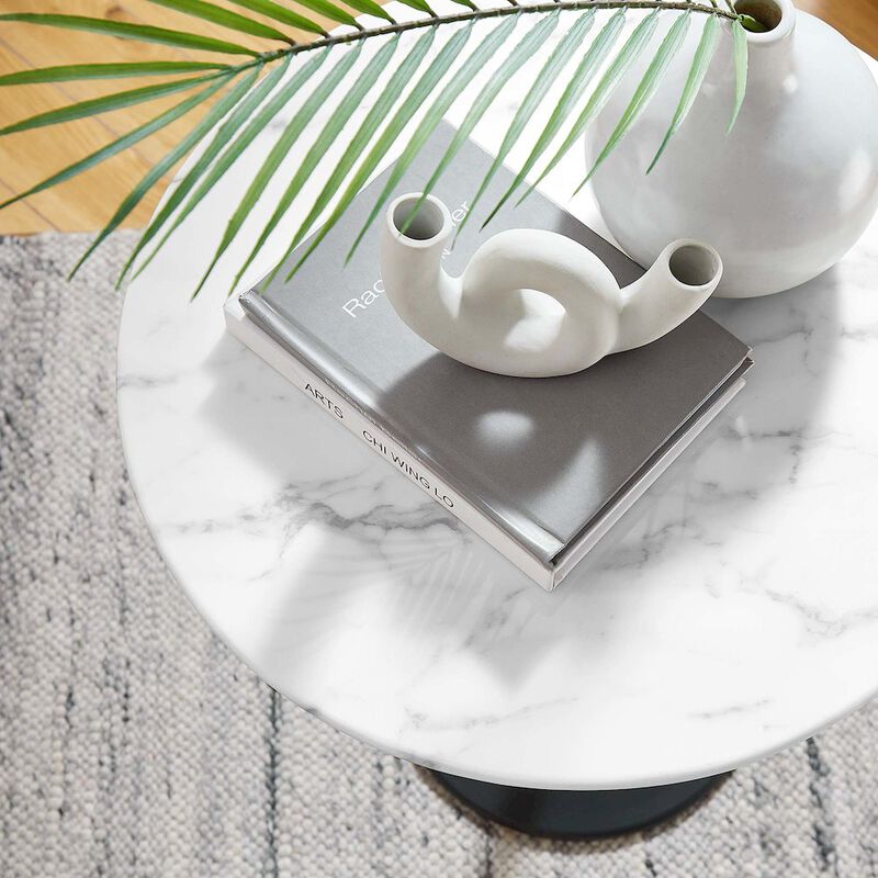 Lippa 20" Round Faux Marble Side Table image number 6