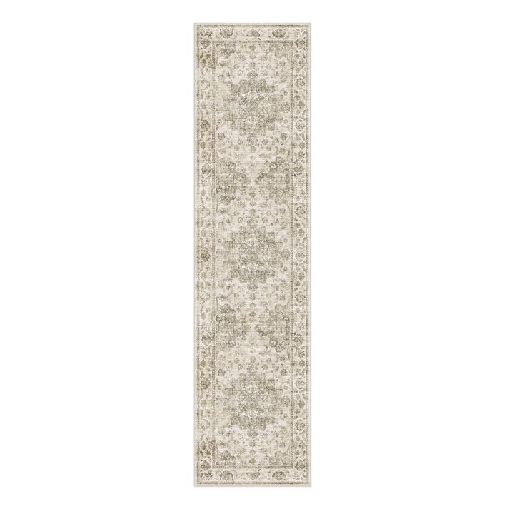 HomeRoots Floral Medallion Washable Area Rug