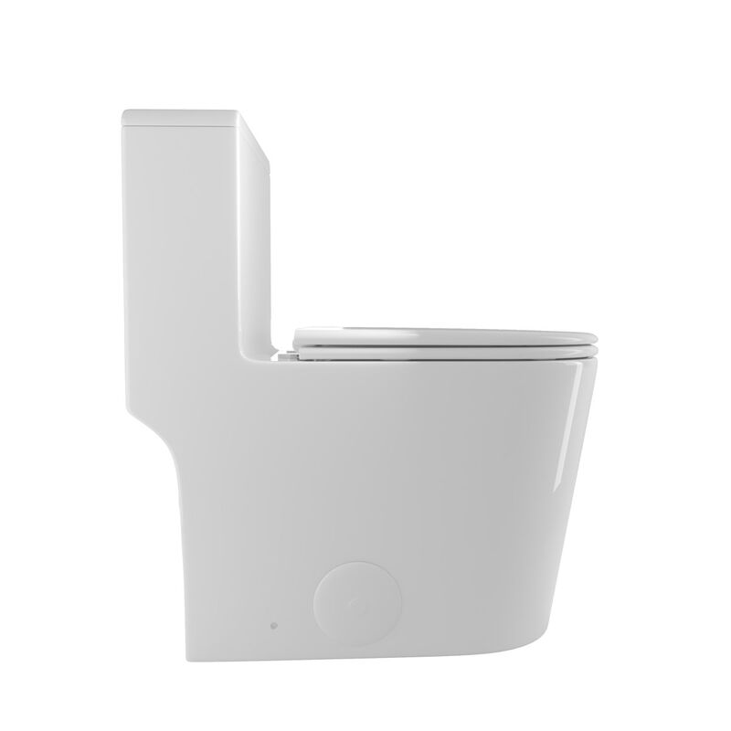 Bothwa Home 14.37"W CUPC Certified, One Piece Elongated Confort Height Toilet, Super Quite Flushing, Dual Flush, Ceramic, Watersense, Leak Resistant image number 5
