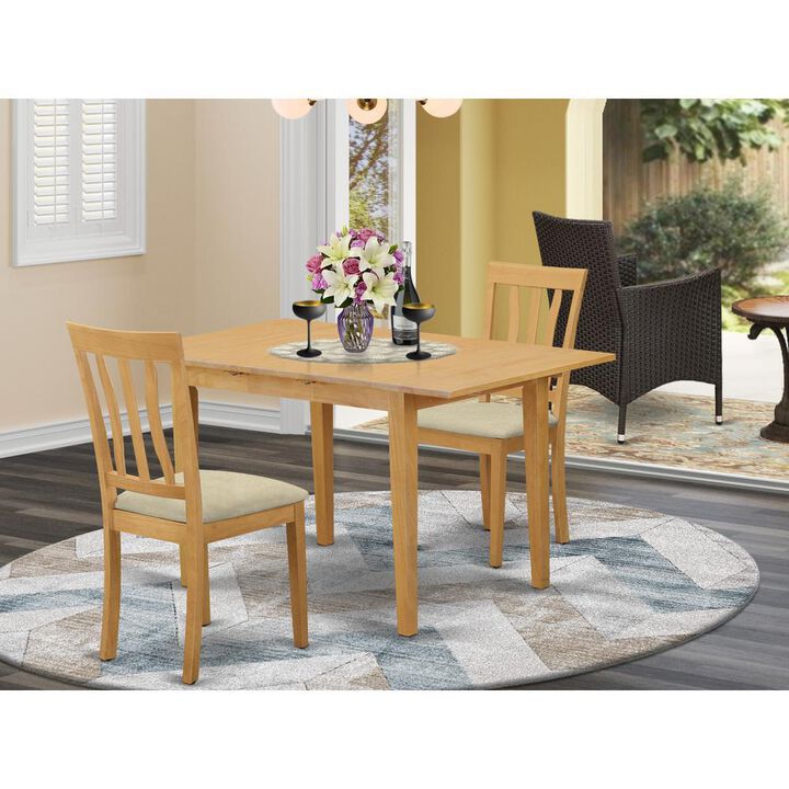 3 Pc Dining room set - small Dining Table and 2 Kitchen chair