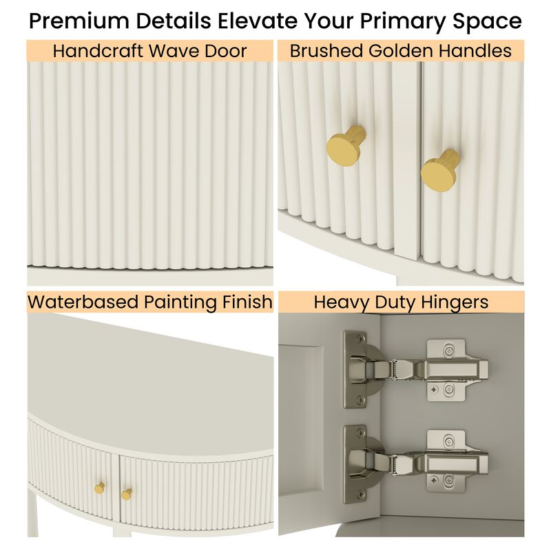 Spamug Demi-Lune Console Table image number 3