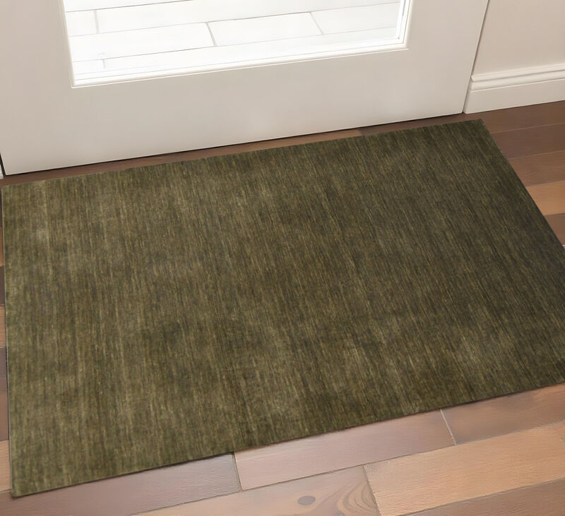 HomeRoots Wool Hand Woven Area Rug image number 1