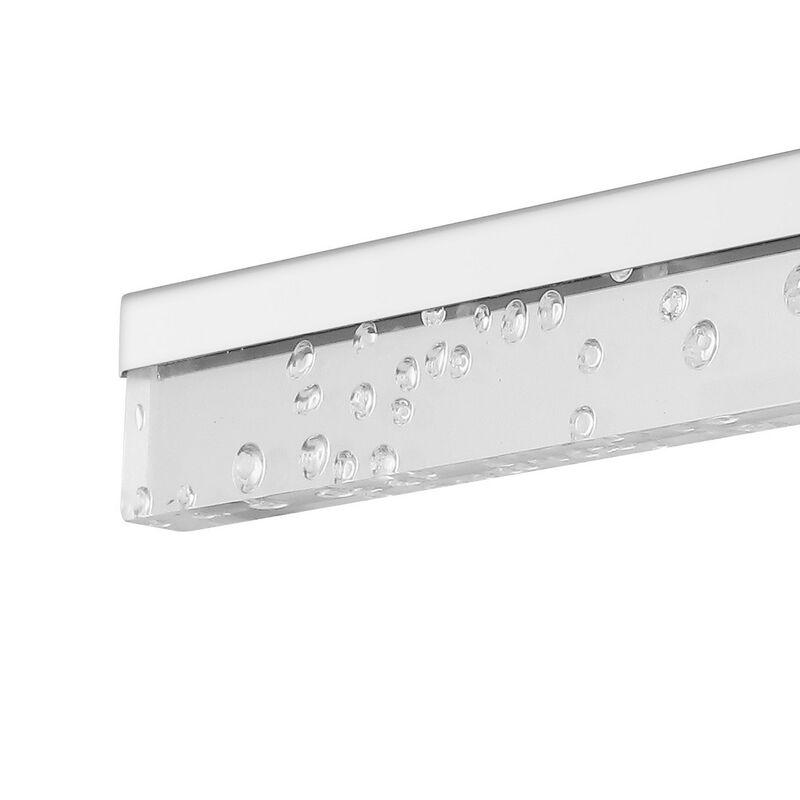 Mario Modern Contemporary Iron/Seeded Acrylic Integrated LED Vanity Light