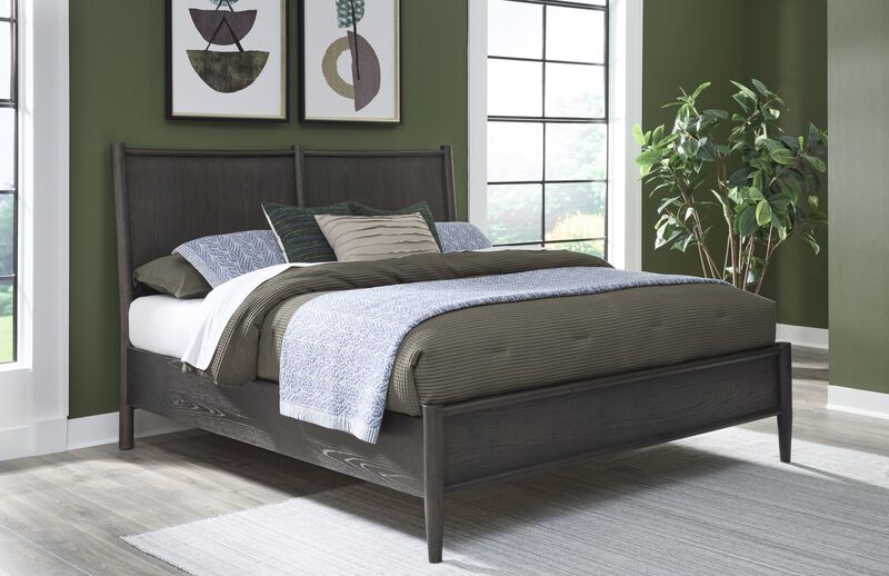 Rockport Oak Wood California King-size Platform Bed in Yin