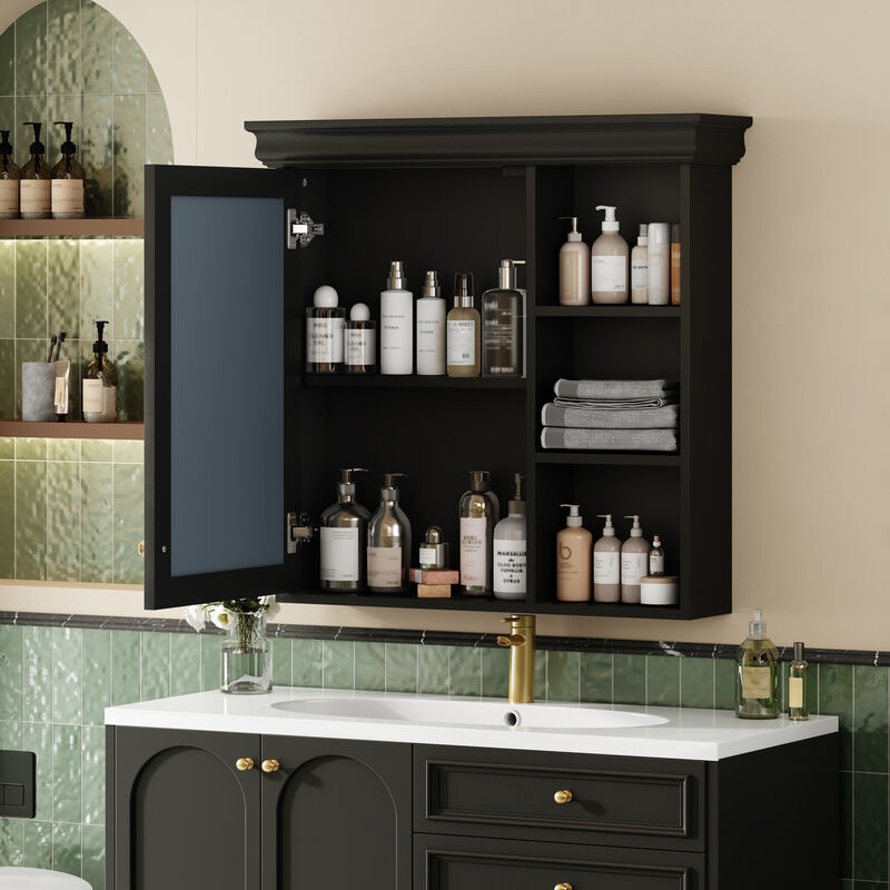 ELEMENT ACE Wall Mounted Medicine Cabinet with Adjustable Shelves and Soft Close Doors image number 3