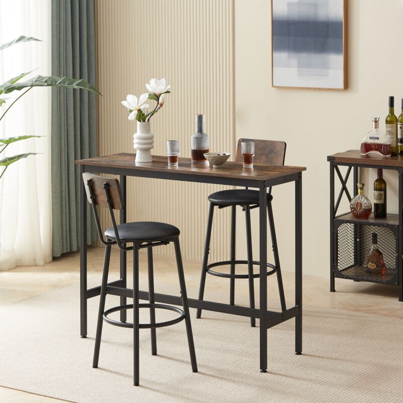 Warwem Industrial Height Bar Table Set image number 2