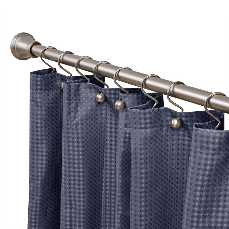 Adjustable 72" Aluminum Shower Curtain Tension Rod image number 1