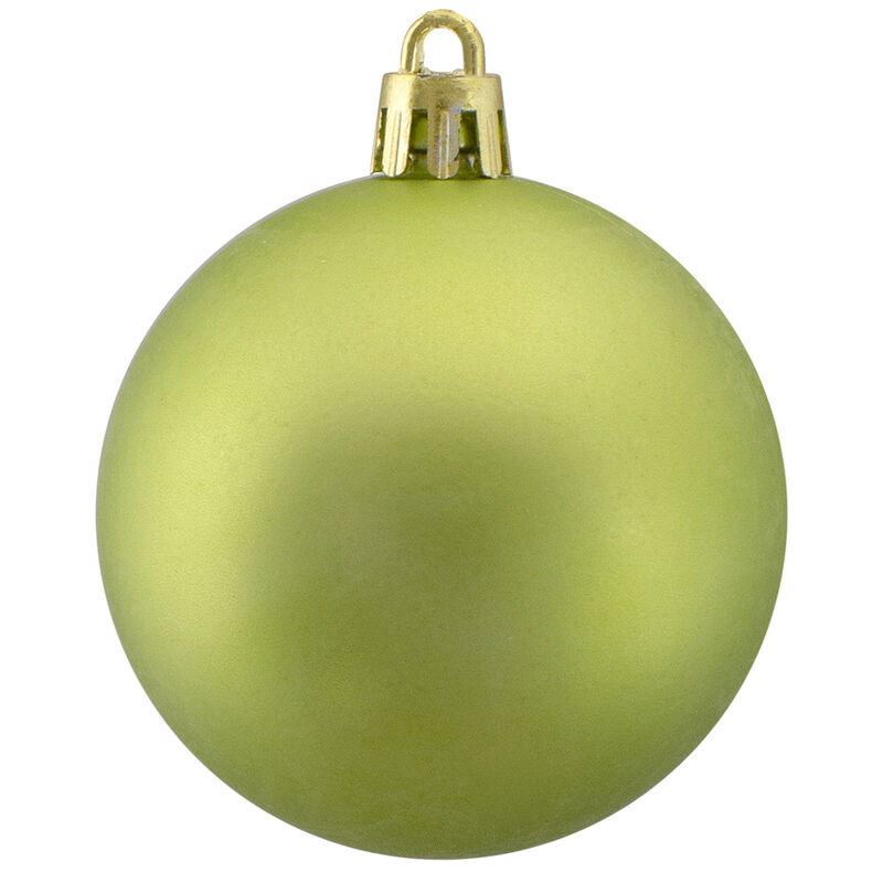 60ct Kiwi Green Shatterproof Matte Christmas Ball Ornaments 2.5" (60mm)
