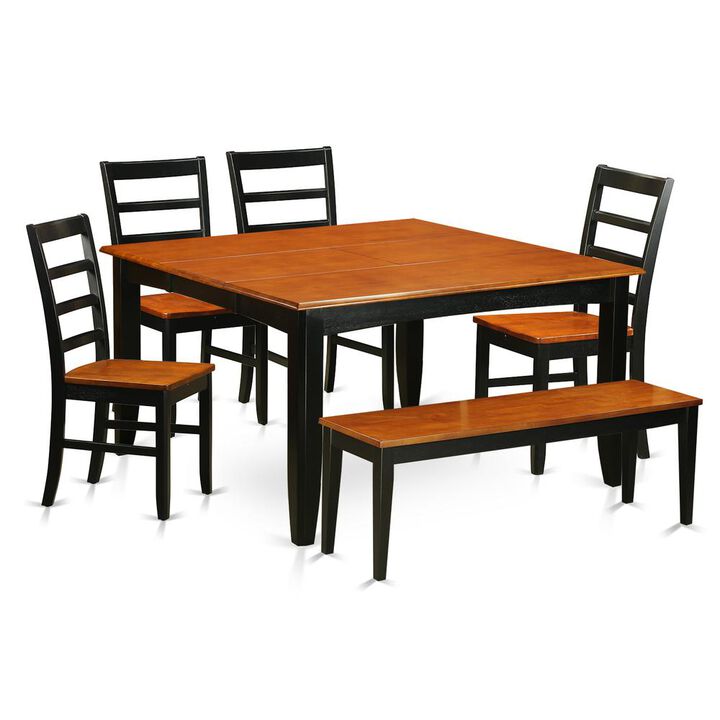 6-PC Dining room set with bench-Kitchen Tables and 4 Dining Chairs Plus bench