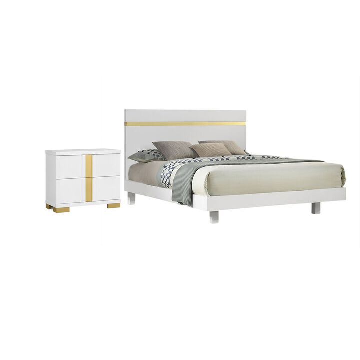 Bedroom Set, 2 Piece Set with Nightstand
