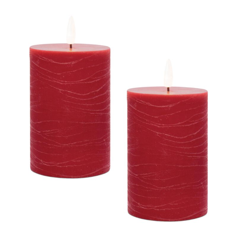 Pillar Candles (Set of 2) – Unscented Wick Wax Candles for Home Decor, Weddings & Events