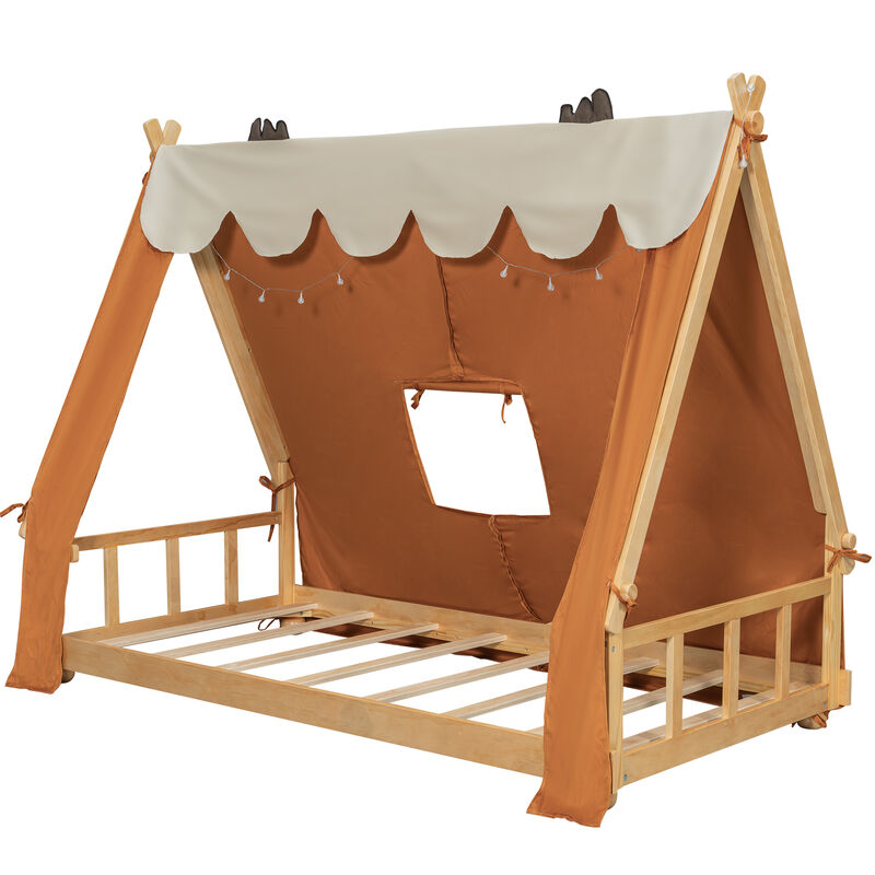 Fibark Kids Tent House Bed Frame image number 4
