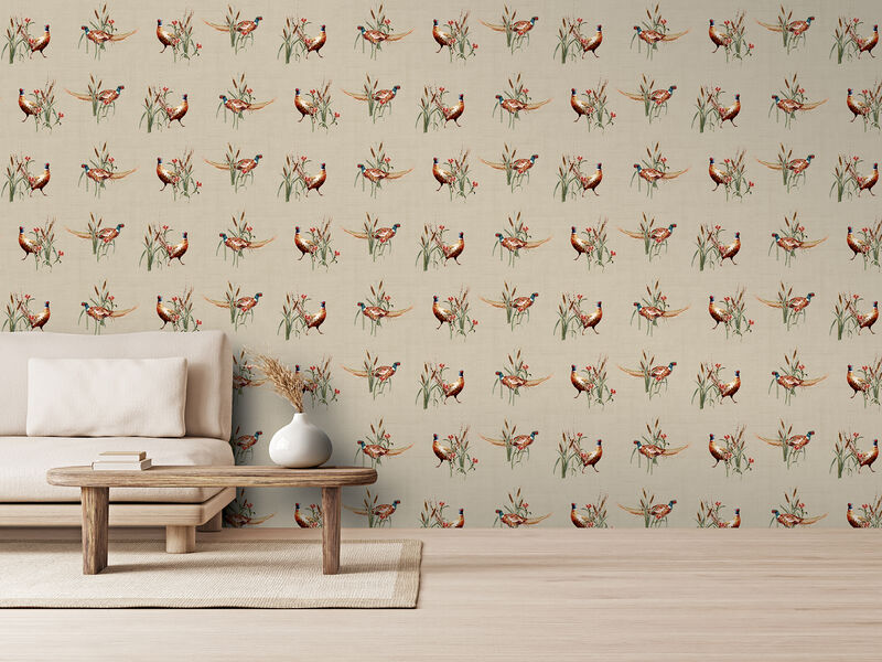 Eustace Neutral Pheasant Meadow Wallpaper (Set of 2) image number 3