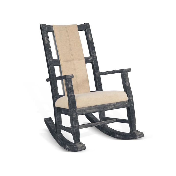 Sunny Designs Black Sand Rocker, Cushion Seat & Back
