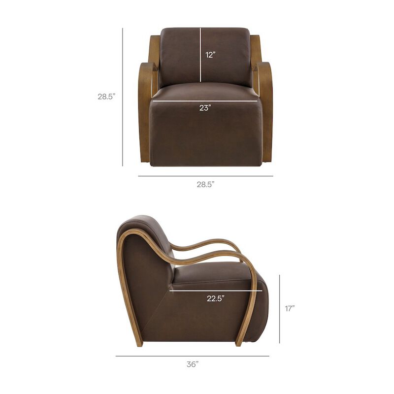 Atrium Vegan Leather Accent Armchair image number 1