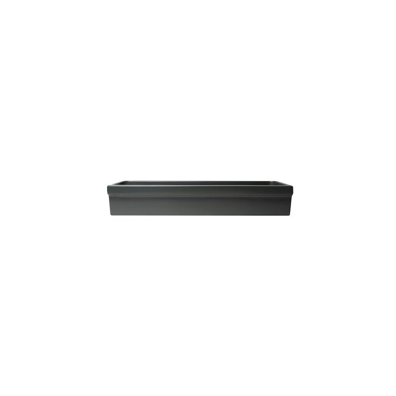 ALFI brand 48 Black Matte Above Mount Fireclay Bathroom Trough Sink