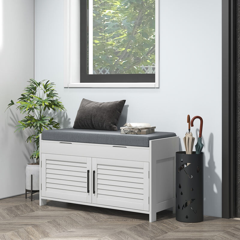 Hivvago Entryway Bench with Hidden Shoe Compartments image number 1
