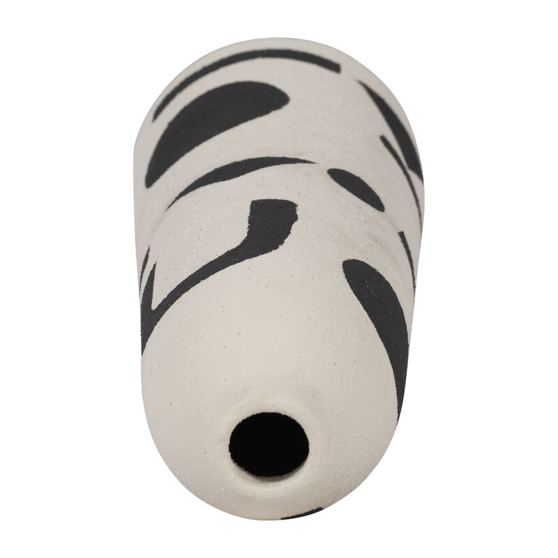 15" Funky Vase, Ivory/Black image number 4