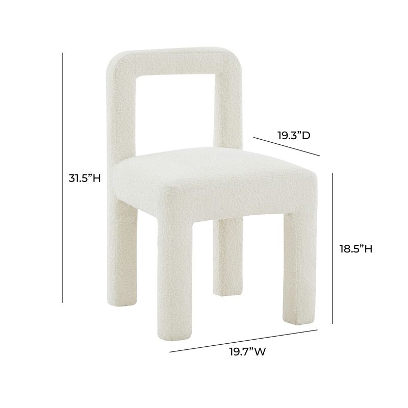 Casafoyer Hazel Cream Boucle Dining Chair image number 2