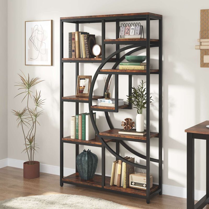 Tribesigns Freestanding Bookshelf with 9 Open Shelves image number 3