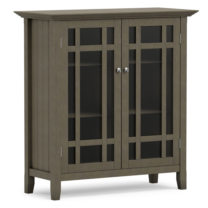 Bedford SOLID WOOD 39 inch Wide Transitional Medium Storage Cabinet in Farmhouse Grey