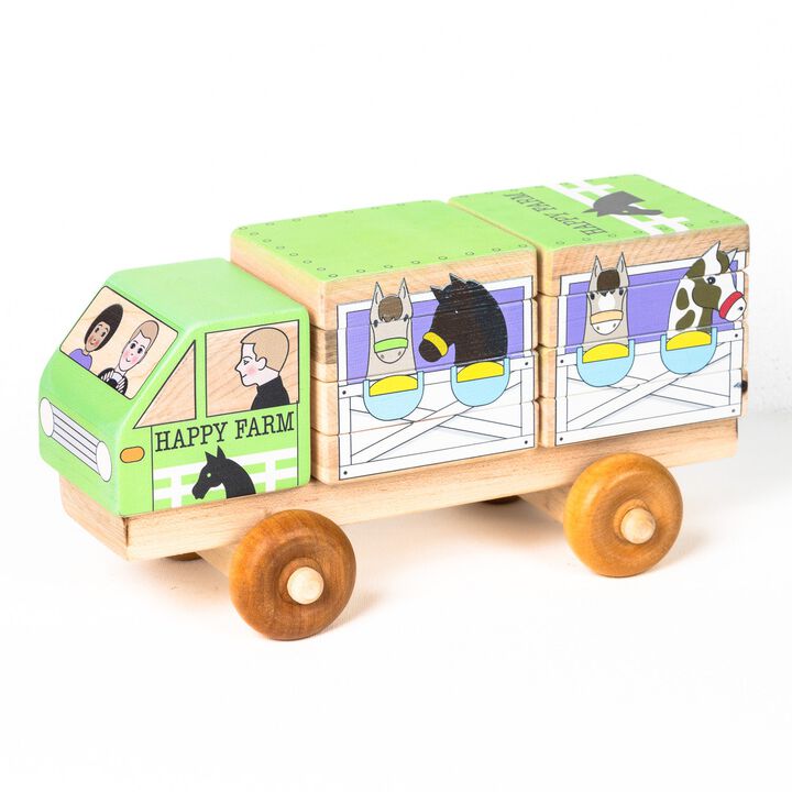 Stackable Puzzle Truck - Horse Trailer
