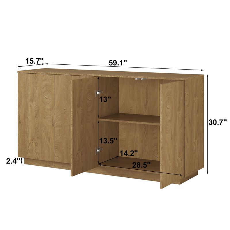 Rozax Wood Sideboard Buffet Cabinet image number 9