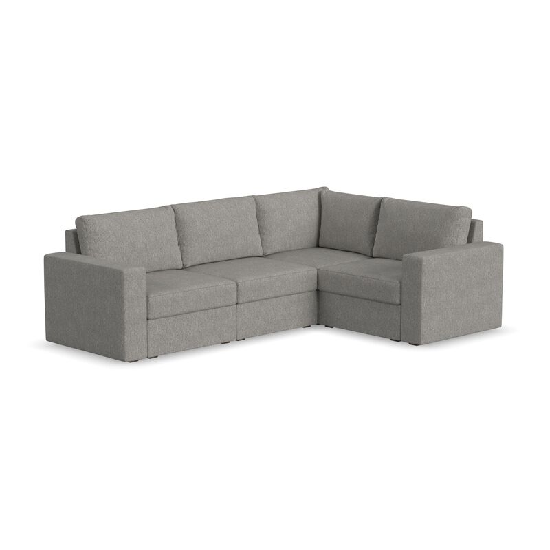 Flex Pebble 4-Seat Sectional with Wide Arm