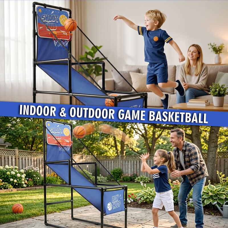 Mecrux Kids Single Shot Basketball Arcade Game image number 5