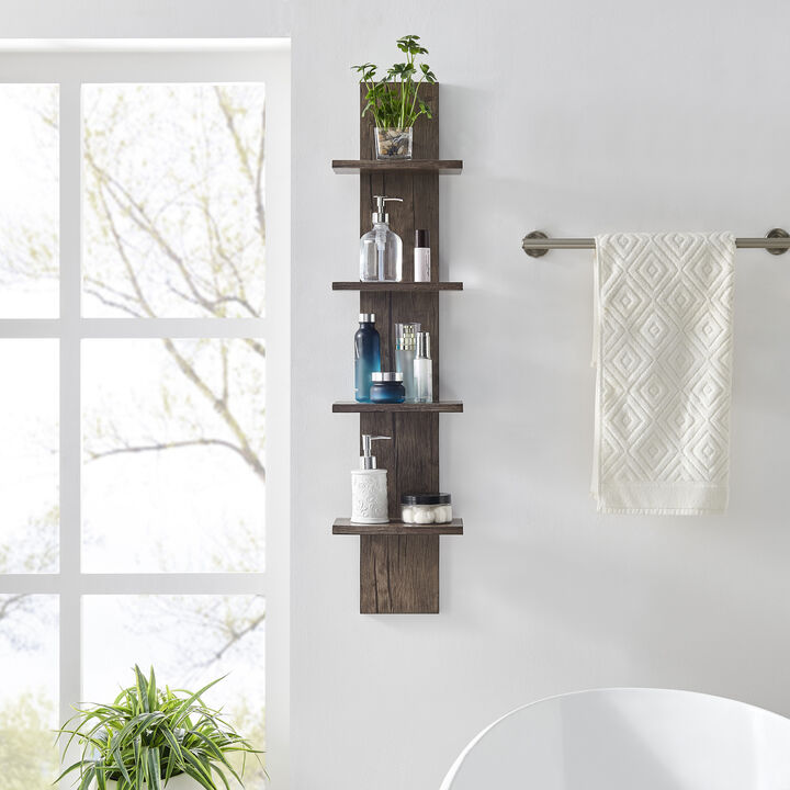 Arica Utility Column 4-Tier Spine Wall Shelves