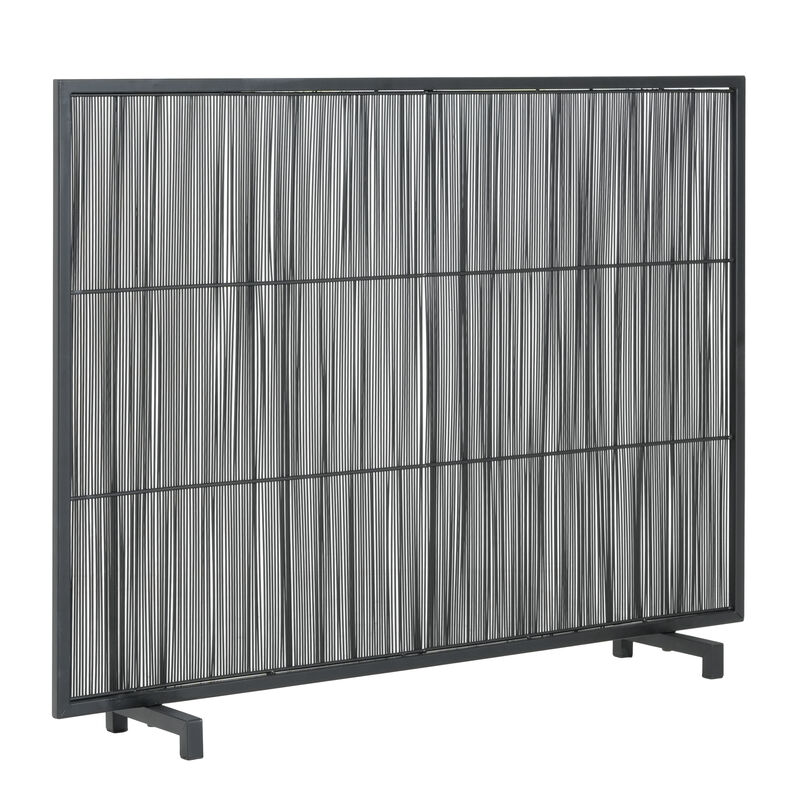 Christopher Knight Home Shanice Modern Rectangular Metal Single Panel Fireplace Screen image number 4