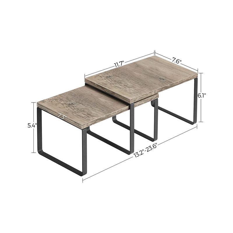 Set of 4 Stackable Cabinet Shelf Organizers - Metal and Particleboard Kitchen Counter Shelves, Expandable