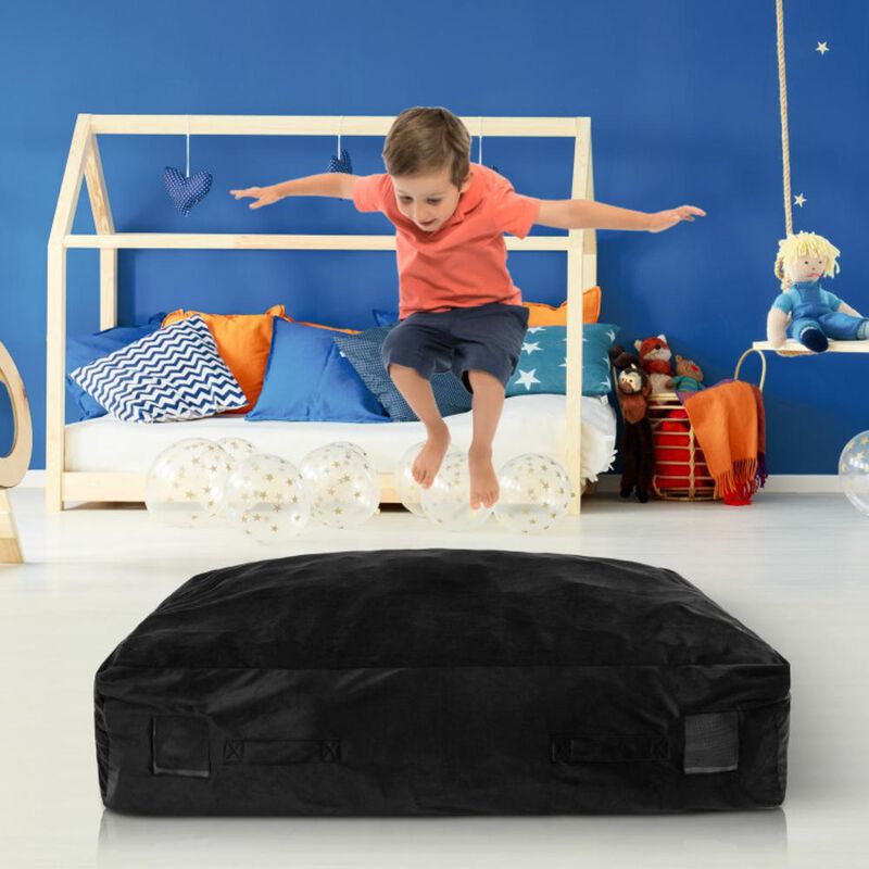 Hivvago Crash Pad Sensory Mat with Foam Blocks and Washable Cover