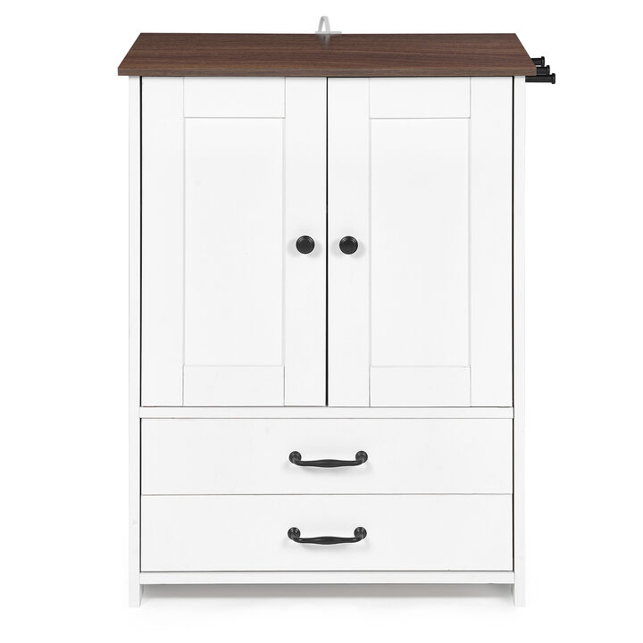 Suvild Wood Pet Feeding Station Cabinet