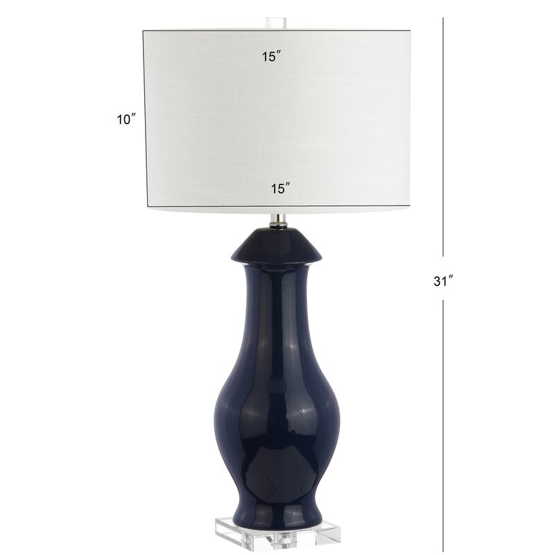 Liberty Ceramic/Crystal LED Table Lamp