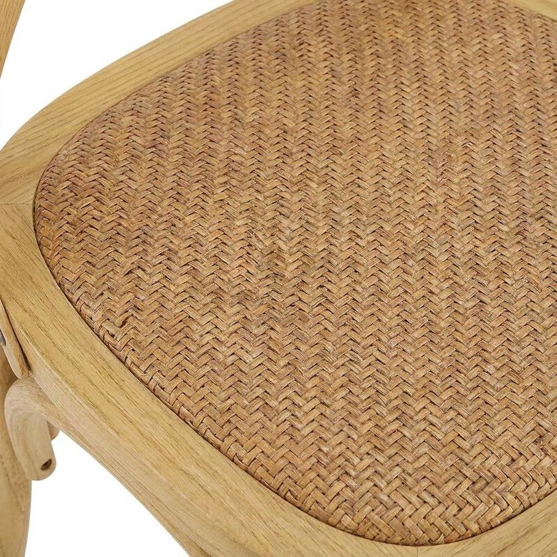 Wooden Dining Side Chairs for Kitchen and Dining Room, Natural, Set of 2 image number 7